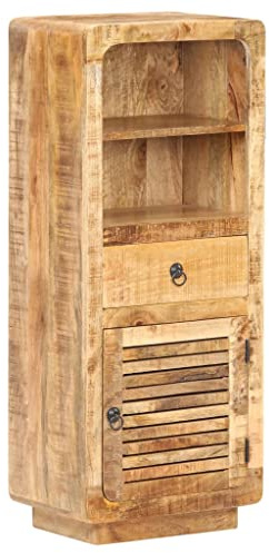 SKM Highboard 17.7x12.6x43.3 Rough Mango Wood