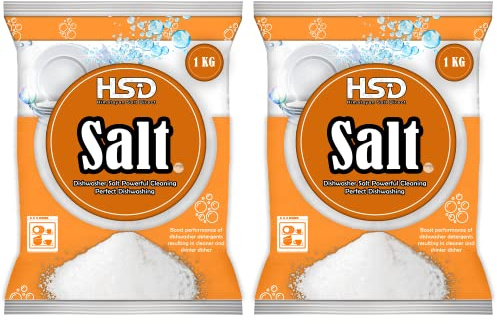 1kg Dishwasher Salt, Powerful Cleaning Dishwasher Salt, softener salt, Best For Laundry Kitchen Dish Washing, Compatible to All Water Softner Machines, Premium Food Grade 100% Genuine British Salt (2)