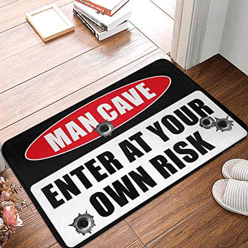 Décoration de bar extérieure entrez à vos propres risques Tapis de bienvenue personnalisé Tapis de porche avant Décoration d'automne (taille : 50 x 80 cm)
