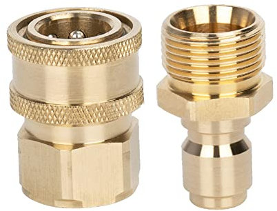 ARMYJY 3/8 M22 Adapter for High Pressure Washer Spout Kit Quick Connect Kit to water pumps, hose reels, ball valves, telescoping wands