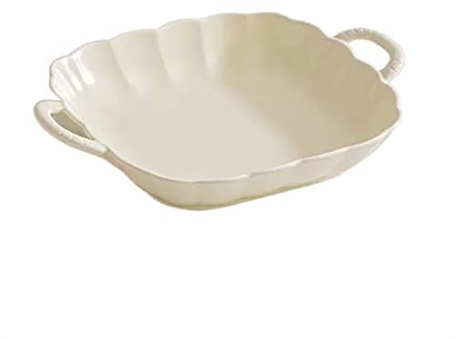 Lasagnera Piastra a doppio orecchio Forno in ceramica for la casa con teglia Teglia da forno piccola resistente alle alte temperature Piatto fondo quadrato Teglia da forno tinta unita Teglie da Forno