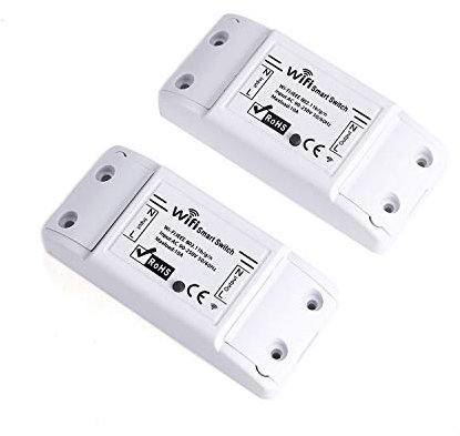 2 Pack WiFi Smart Switch, Wireless Switch Remote Timer Outlet App Control Switch for Smart Home, Compatible with Alexa, Google Home Assistant