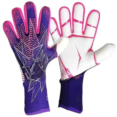 FLYUFO Torwarthandschuhe Kinder und Jugendliche, 6/7/8/9/10 Junior Fußballhandschuhe Fußball Torwarthandschuhe, Stärken Grip und rutschfeste für Kinder, Jugendliche, Erwachsene A,7yards