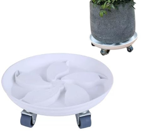 Plant Caddy Carrito for paletas for plantas, soporte for plantas, transportador de macetas redondo, rueda rodante for paletas for macetas con ruedas universales, platillo for plantas de alta resistenc