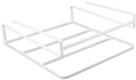 EXCEART Under Shelf Storage Basket Hanging Wire Rack Storage Expandable Organizer for Pantry Organizer Cupboard