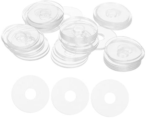 FUNOMOCYA 50 Stück Transparente Schraubendichtungen Unterlegscheiben M6x20mm Flachdichtungen Für Duschgriffe Schraubenbefestigung Mehrzweck Flachringe