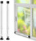 Lot de 2 barres de sécurité de 120 cm - Protection anti-effraction - Verrouillage réglable - Barre de sécurité pour fenêtre - Diamètre 25 mm - Barre de sécurité pour la maison et l'appartement - Blanc