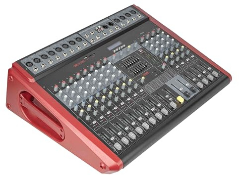 Mezclador de audio amplificador integrado de 350 vatios, 16 canales, equipo de sonido, efecto reverberación, consola alimentada de 350 vatios