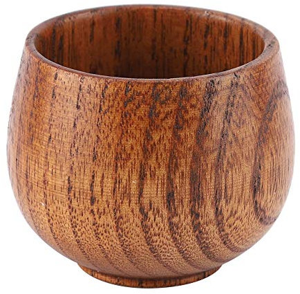 HAOHIZE Wooden Tea Cups, Japanese Tea Cups Coffee Mug Tea Cup Wood Drinking Cup Wine Mug Vintage Teacup Wooden Mug for Tea Milk Beer Water (Small Cups)
