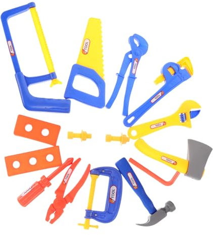 Toyvian 15stücke Teiliges Junge Mädchen Werkzeugset Für Rollenspiele BAU Und Reparaturspielzeug Für Jungen Von Jahren Fördert Kreative Vorstellungskraft Und Motorische Fähigkeiten