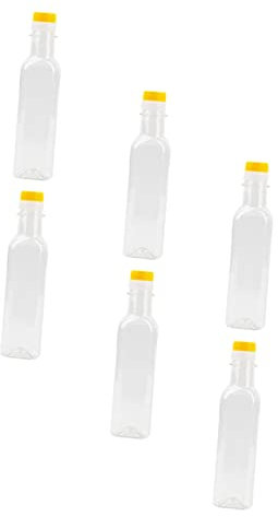 Hoement 6 Pièces Lot De Bouteilles Huile Pet Pour Cuisine Bouteilles Vides Résistantes Pour Stockage Huile Et Olive Légères Et Durables Pour Usage Quotidien