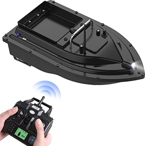 ACAGALA Bateau d'appât GPS – Éjection automatique de l'appât, télécommande de 500 m, batterie 10 000 mAh et réservoir d'appât de grande capacité pour la pêche en mer profonde