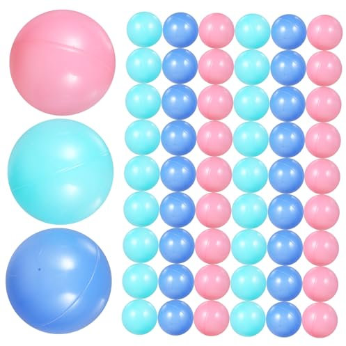 LRXIYODE Balones De Piscina para Niños 100 Pcs, Bolas De PE Resistentes a Aplastamiento, Colores Surtidos, Juguete Educativo para Juegos Piscinas y Áreas Infantiles