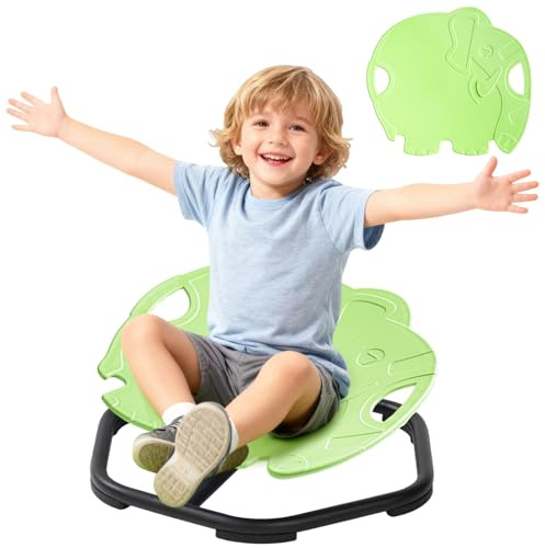 Carrousel Chaise pivotante pour enfant avec poignée, chaise pivotante sensorielle à 360°, jouet d'autisme, aide à l'entraînement de la coordination physique et de l'équilibre, chaise d'équilibre pour