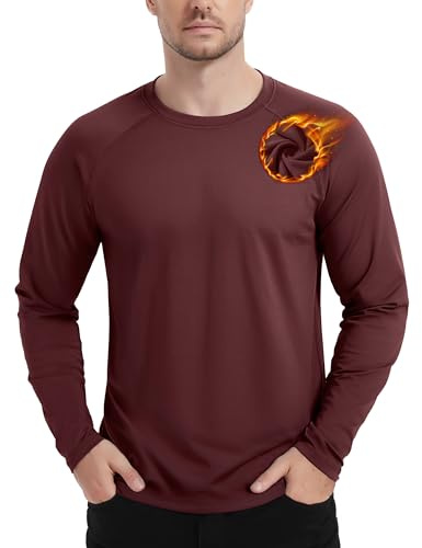 TACVASEN Thermoshirt Hommes Longsleeve sous-vêtements Pull d'hiver
