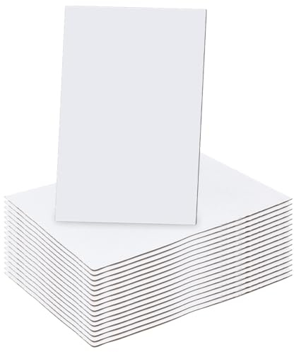 PH PandaHall 20pz Fogli di Cartone Ondulato Bianco Fogli Cartoncino Ondulato, 30 x 21cm Divisori Rettangolare per Pittura Modellismo Imballaggio Postale Supporto Fotografico, 2.7mm di Spessore