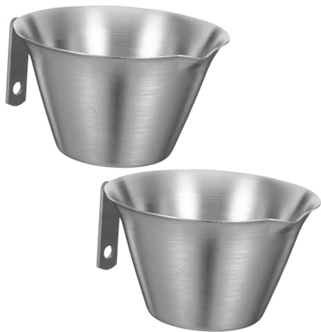 YOSADIER 2 Pezzi Misurino per Espresso in Inox con Beccuccio V Tazza Dosatrice Antigoccia per Miscelazione Precisione Versamento Pulito