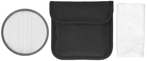 Double Half Moon Prism Filter, 82MM Optical Glass Photography Diopter, Center Field Separation - Scratch Resistant MRC Coating, and Versatile for Video and Portrait (82 mm)