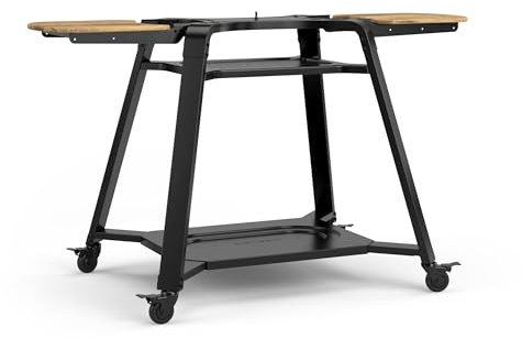 GOZNEY Dome Gen 2 Series Pizza Oven Stand, Outdoor Stand with Locking Wheels, Two Shelves for Food Storage