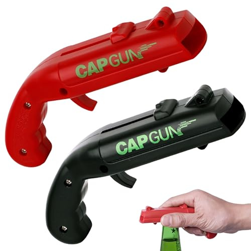 2 pezzi apribottiglie divertente, sparatappi,apribottiglie pistola sparatappi,pistola per tappi birra