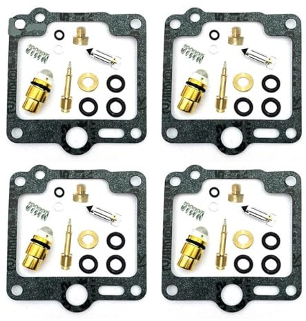 Motorcykelförgasare Flytande Nål Säte Ventilpackning Gummidelar Reparationssats För Yamaha XJR1200 1994-1998 Förgasarsats(4 SET)