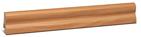 KGM Sockelleiste Marburger Profil – folierte MDF Fußbodenleiste Buche dunkel – Maße: 2400 x 20 x 40 mm – 1 Stück