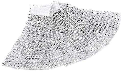 100pcs Portatovaglioli di, Rhinestone Diamond Ribbon tavolo portasciugamani Anello Diamante Nastro di avvolgimento con chiusura decorazione per Natale festa matrimonio argento