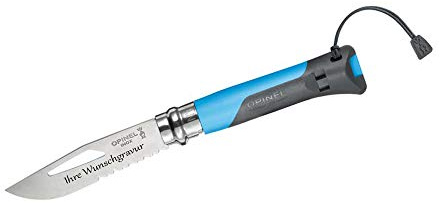 OPINEL Taschenmesser Nr. 8 Outdoor, blau (mit Namensgravur, No. 8)