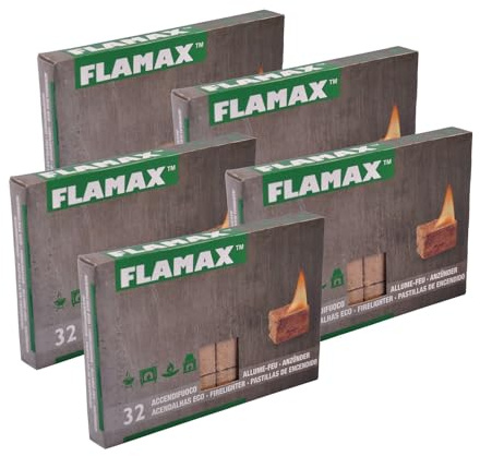 Bio Kaminanzünder 5x32 Stück Öko Anzündwürfel Feueranzünder Grillanzünder | Grüner Jan, Ofenanzünder, Grillanzünder, natürliche Rohstoffe, raucharm, schnelles Anzünden, Kamin, Vorratspack, nachhaltig