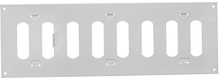 Vent Systems Rejilla de ventilación ajustable de 300 x 100 mm, color blanco, con rejilla de insectos. Apto para uso interior y exterior. No incluye tornillos. 300x100mm