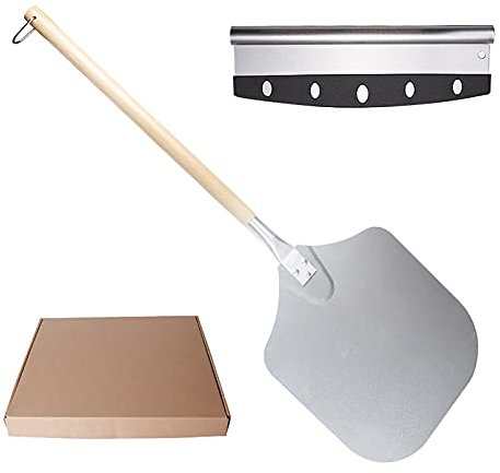 ＪＳＳＥＶＮ 12Inch Pizza Peel Paddle Pizza Turning Peel Pizza Paddle with Foldable Handle Gourmet Spatula for Homemade Pizza