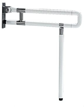SHZICMY Bad Stützklappgriff Wandstützgriff Edelstahl WC Toiletten Klappgriff Aufstehhilfe Stützgriff Haltegriff Stütz-Haltegriff Wandmontage bis 150Kg (75cm, Weiß)