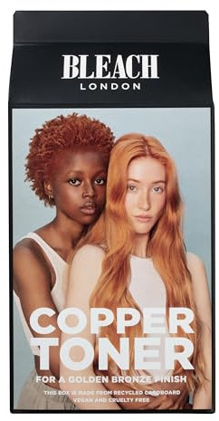 Bleach London Copper Toner Kit - Ammonia-Free Toning for Soft Ginger Finish - Ideal for Light to Medium Blonde Hair - with Smooth and Shine Complex (Complete Kit)