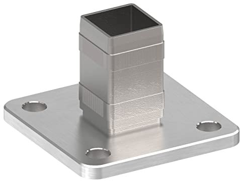 STEINBACHER© | Edelstahl Wand- und Bodenanker V2A, für Rohr 40x40x2,0mm