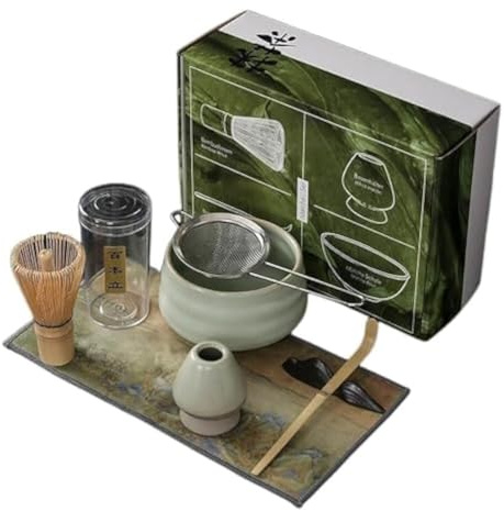 PARAFUL Service à Thé Matcha - Kit de Démarrage et Cérémonie Japonaise Avec Bol et Fouet