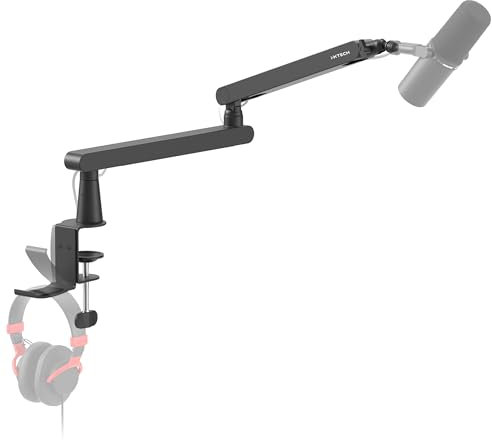 IXTECH Lizard Pro - Braccio per microfono a basso profilo, regolabile, per Blue Yeti Shure Sm7b Hyperx QuadCast Rode Fifine e At2020 a 360°