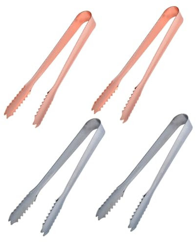 LABRIMP 4stücke Edelstahl Servierzange Für Eis Eimer Und Tassen Grillzange Und Zuckerzange Für Küche Und Bar Eiskübelzange Und Tassenzange Aus Edelstahl