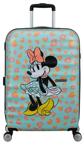 American Tourister Wavebreaker Disney - Minnie Mouse Hartschalenkoffer Mittelgroß (67 cm), Reisekoffer, TSA Schloss, 4 Rollen, 64 L, 3.6 kg - Minnie Pastel Dots