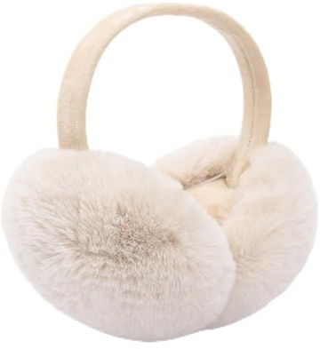 GWAWG Ohrenwärmer, Ohrenschützer Damen, Weiche Winter-Ohrenwärmer, Weiße Earmuffs, für Winter Kaltes Wetter Outdoor Weihnachten