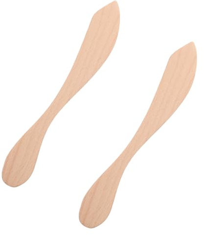 OFFSCH 2stücke Holz Buttermesser Und Spatel Ungiftig Vielseitig Einsetzbar Für Butter Marmelade Käse Und Küchengeräte Für Haushalt Und Gastronomie