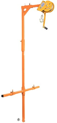 IUBGFTO Palan à treuil Manuel Portable et Support pour Installation de climatiseur (étagère 3ph + Grue de 20 m)