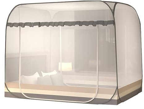 YLME Moskitonetz Bett, Faltbares Moskitonetz Pop Up, Tragbares Moskitonetz Reise für Schlafzimmer, Outdoor,120x200x145 cm