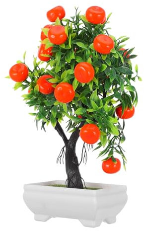 PartyKindom Simulation Orange Bonsai Baum Künstlich Simulierter Obstbaum Deko Für Innen Kunststoff Gefertigt Langlebiges Für Hochzeitsdeko Und Bonsai-Dekoration Pflegeleichtes Ornament Für des