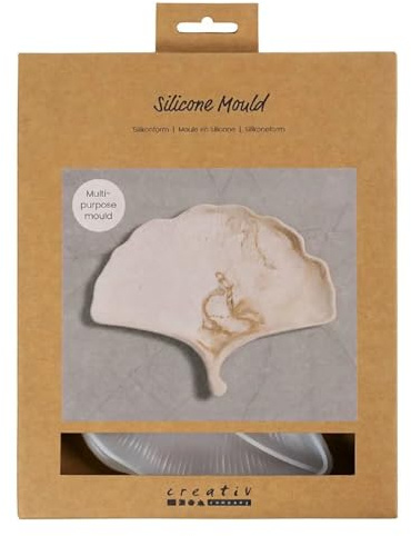 Silikonform/Gießform, Gingko-Blatt Schale, 18,5 x 14,8 x 1,5 cm