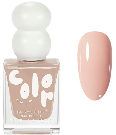 Nude Nail Polish - Neutral Nude Quick Dry Nail Varnish - Long Lasting Neutral Nail Polish - Milky Gentle Color Water Based Beige Nail Varnish - Chip Resistant No Need Cure for Women