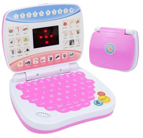 Kids Laptop - Portable Educational Laptop, Compact Computer Toy | Interactive Learning Laptop with Music Sounds and Lights, Toddler Development Toy for Early Education, Pretend Play Laptop