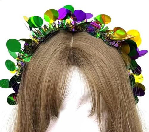 ZwaitL Lametta-Haarbänder, Cosplay, handgefertigt, Haarschmuck für Damen, Maskerade, Kopfschmuck, Karneval, Kunstdekorationen, Party-Haar-Accessoire