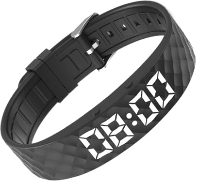 Bracelet d'Alarme Silencieuse | Montre À Minuterie Silencieuse | Montre Réveil avec Alarme Vibrante Réglable - pour Femmes Et Hommes Et Et Seniors Et Personnes Âgées Et Adultes Et Filles