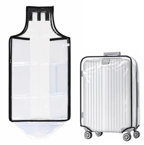 Disnace Bagageskydd, transparent skyddsfodral för PVC-resväska, transparent vattentät och dammtät resväska skydd återanvändbar, Klart, 28 Pulgadas, Längd:
