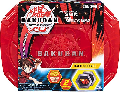 BAKUGAN 6045138 / #20115348 - Storage Case, Aufbewahrungskoffer mit extra Basic Ball, Dragonoid (rot)